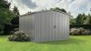 Metalowy domek narzędziowy EcoStar Euroline ESD 14 (310x310 cm) - dach dwuspadowy, drzwi 2-skrzydłowe, kolor szary aluminium RAL 9007